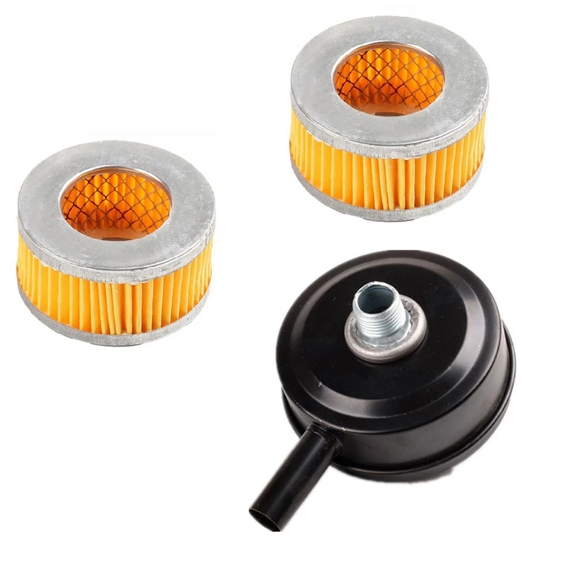 

Big Deal Air Compressor Intake Muffler 20Mm Thread Metal, With 2Pc Spare Filter For Admitting Port Pneumatic Parts
