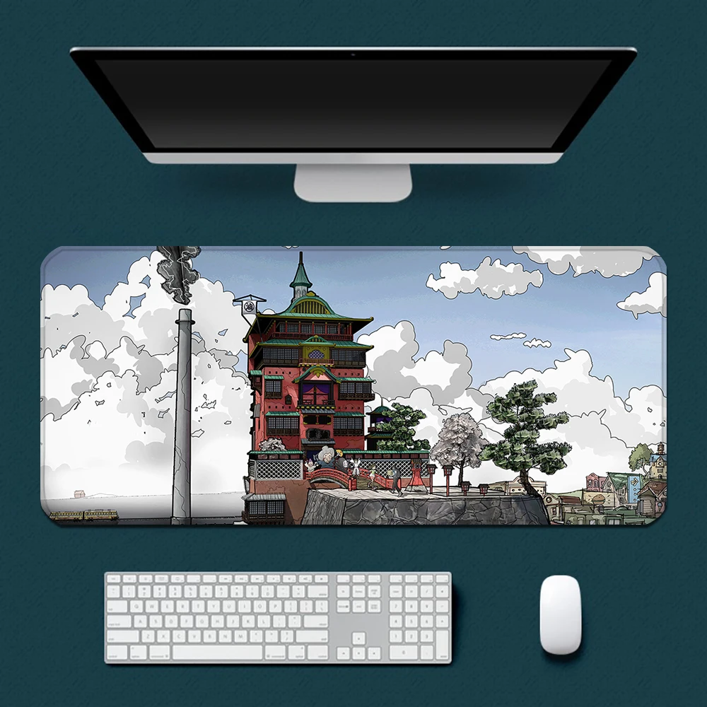 

Spirited Away My Neighbor Totoro Mousepad HD Printing Computer Gamers Locking Edge Non-slip Mouse Pad Keyboard PC Desk Pad