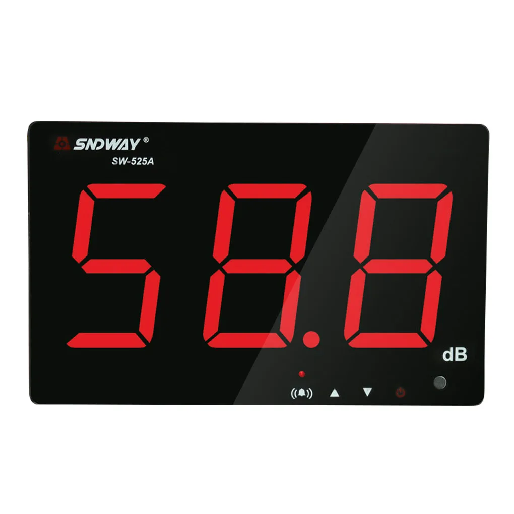 

525B Wall Mounted Sound Level Meter 30-130dB Digital Noisemeter Decibel Monitoring Tester Noise Volume Measuring Tool