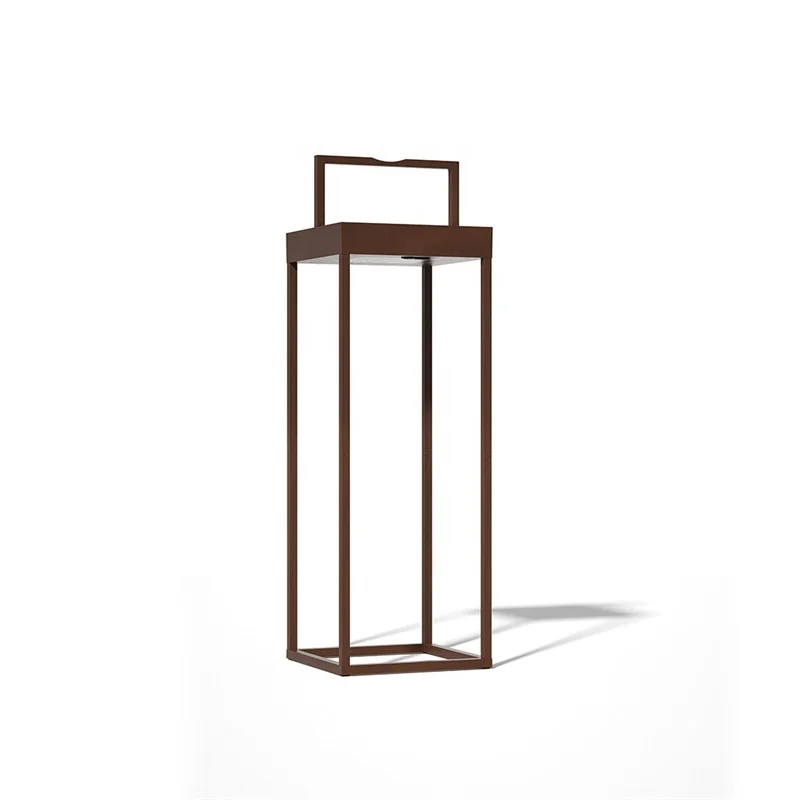 

Aluminum Candle Holder outdoor rechargeable table lamp portable wind lamp lantern for restaurant hotel lawn garden