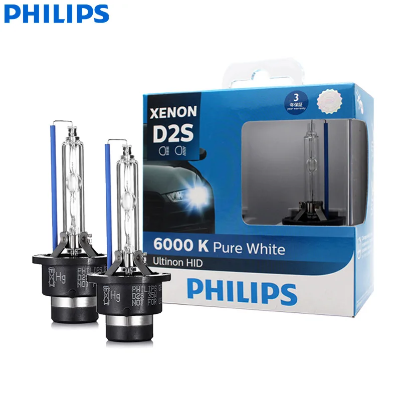 Philips D2S 6000K 35 Вт Ultinon HID холодный синий ксенон светильник ...