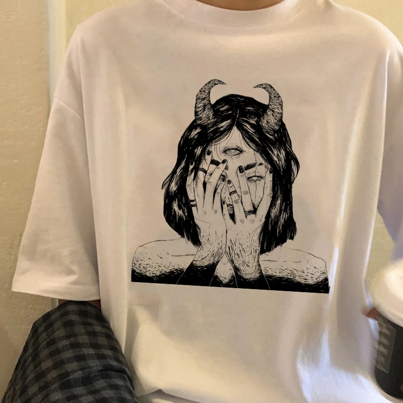 

Women's T-shirt Retro Vegetarian Shirt Women's T-shirt Harajuku Cool Girl T-shirt Punk Clothing Top Harajuku T-shirt