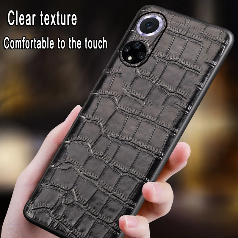 Leather Cowhide phone Case For huawei nova 10 9 8 7 6 pro 8 7 SE  All-inclusive lens Phone Case Crocodile skin Back Cover case enlarge