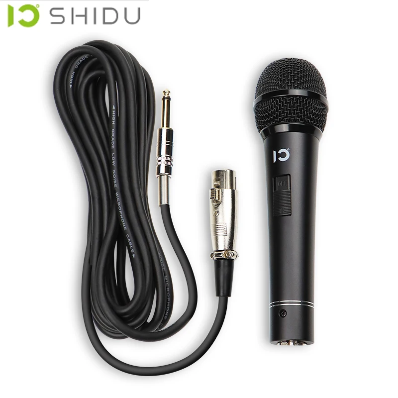 SHIDU S10 Connect Mixer Wire Dynamic Handheld Speaker Karaoke With Microphone Recorder For Kids