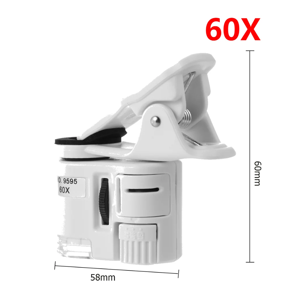 

Микроскоп Универсальный Карманный с 60-кратным увеличением и светодиодсветильник кой