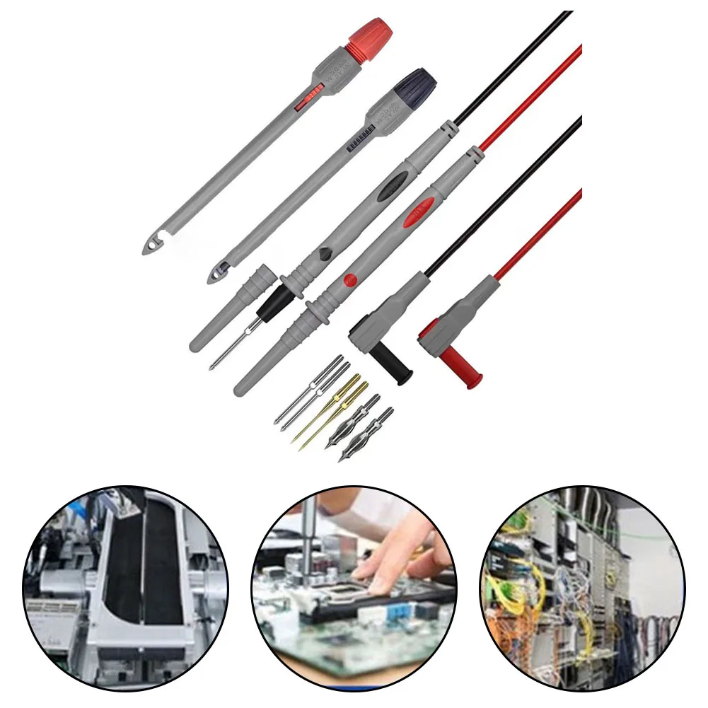 Комплект тестовых проводов для мультиметра позолоченный наконечник ручки +