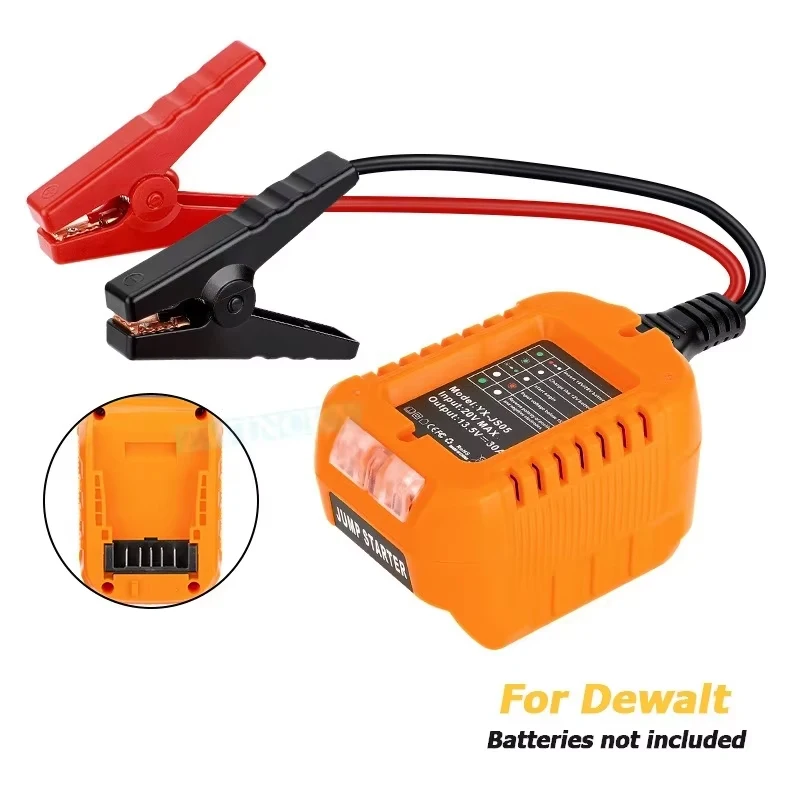 

Кабели для запуска двигателей Makita/Dewalt/Milwaukee/Bosch с литий-ионными аккумуляторами 18В, адаптер для запуска, автомобильный бустерный кабель, зарядное устройство для запуска автомобиля