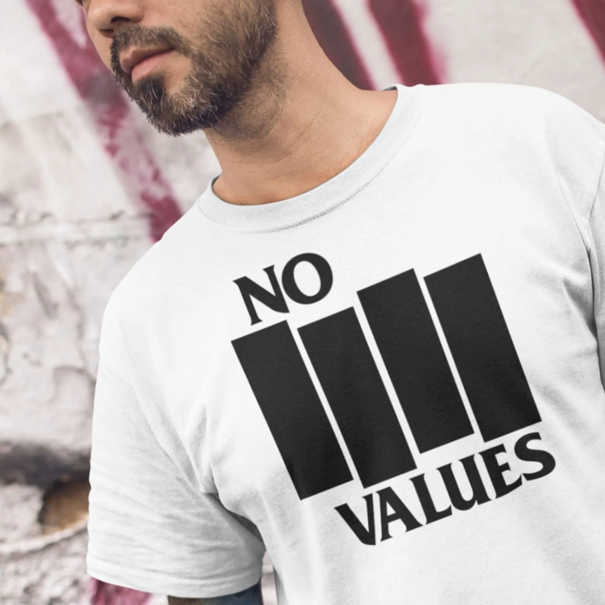 Футболка без ценностей хардкор панк рок винтажная 1980s концертная футболка XS-5XL