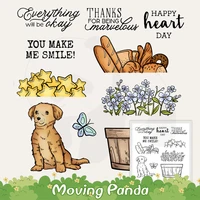 stars bread floral and pet dog cutting dies clear stamp scrapbooking diy metal cut dies silicone stamps for cards stencil decor