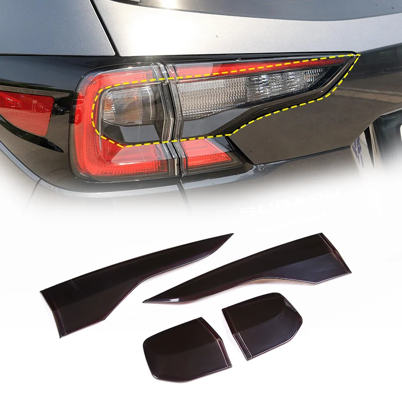 For 21-23 Subaru Outback tail light smoked black shell car modeling decorative accessories tail light trim cover ABS