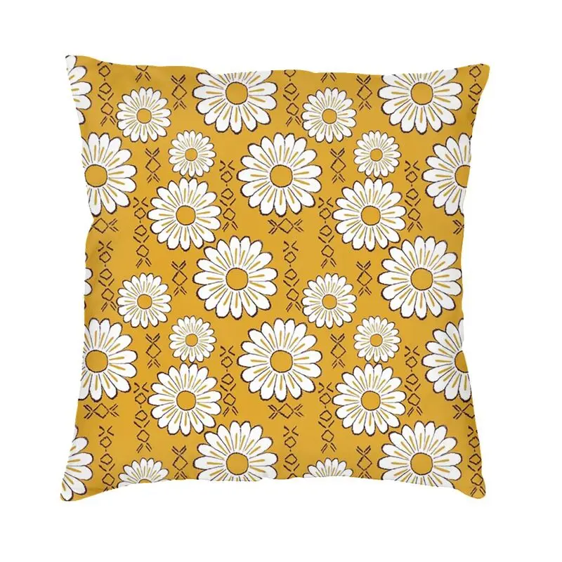 Soft Harry Sunflower Flower Throw Pillow Case Home Decora Hippie Pop Art Floral Pattern Cushion Cover 45x45 Pillowcover for Sofa