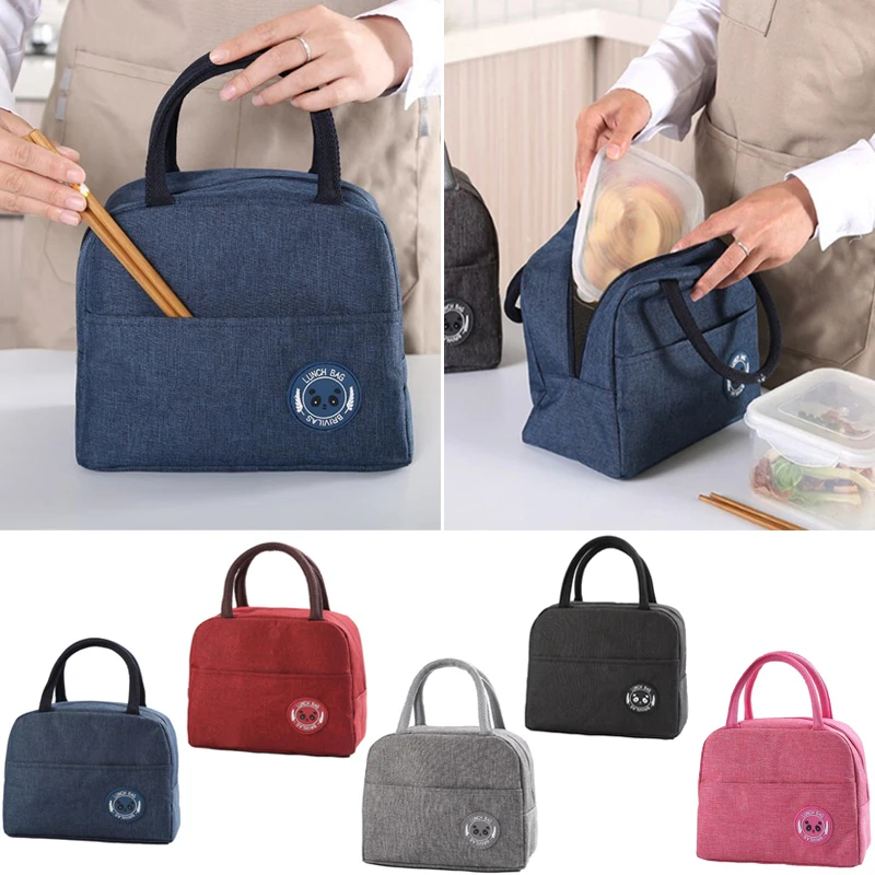 

Fashion Portable Insulated Oxford Cloth Lunch Bag Thermal Food Picnic Lunch Bags For Women Kids Men Print Lunch Box Bag Tote