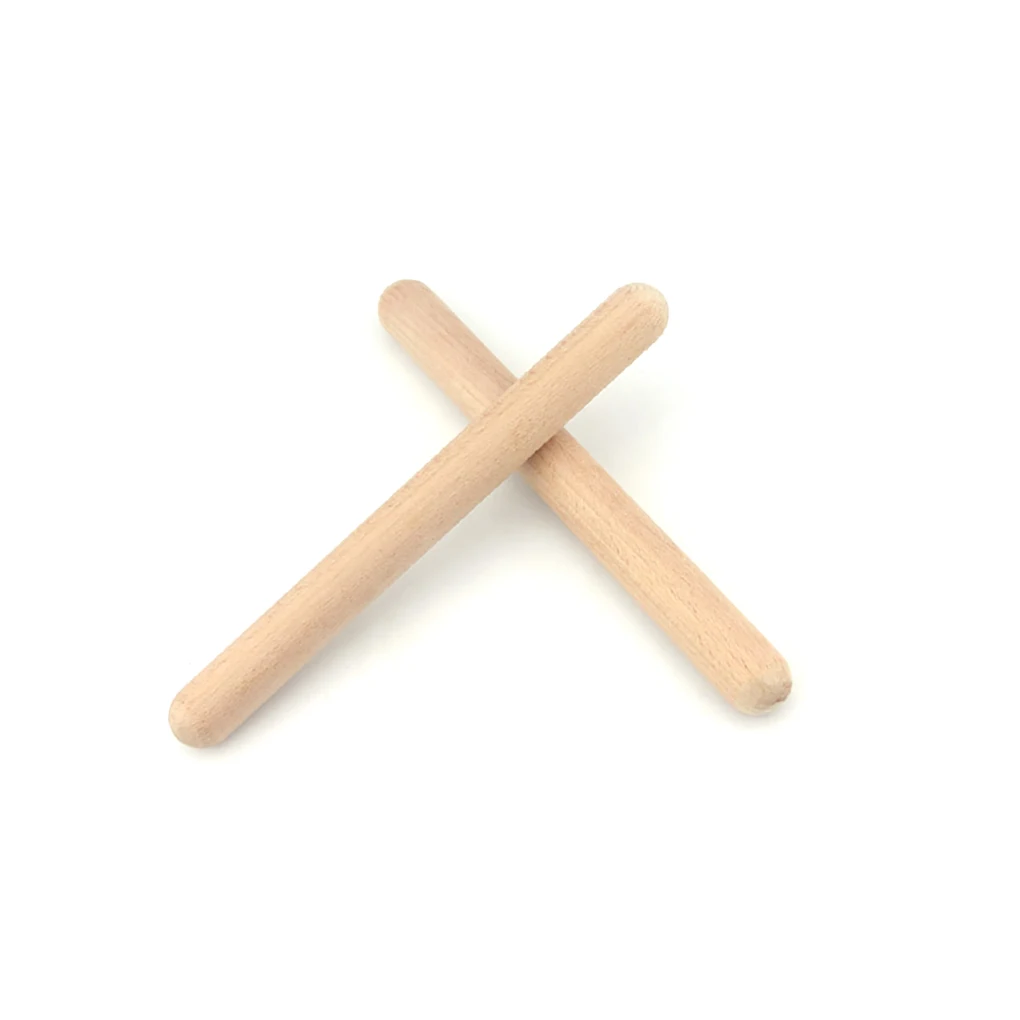 

1 Pair Wooden Drumstick Rhythm Sticks Easy to Grip Art Crafts Accompaniment Tools for Toddler Beginners Learners Adults