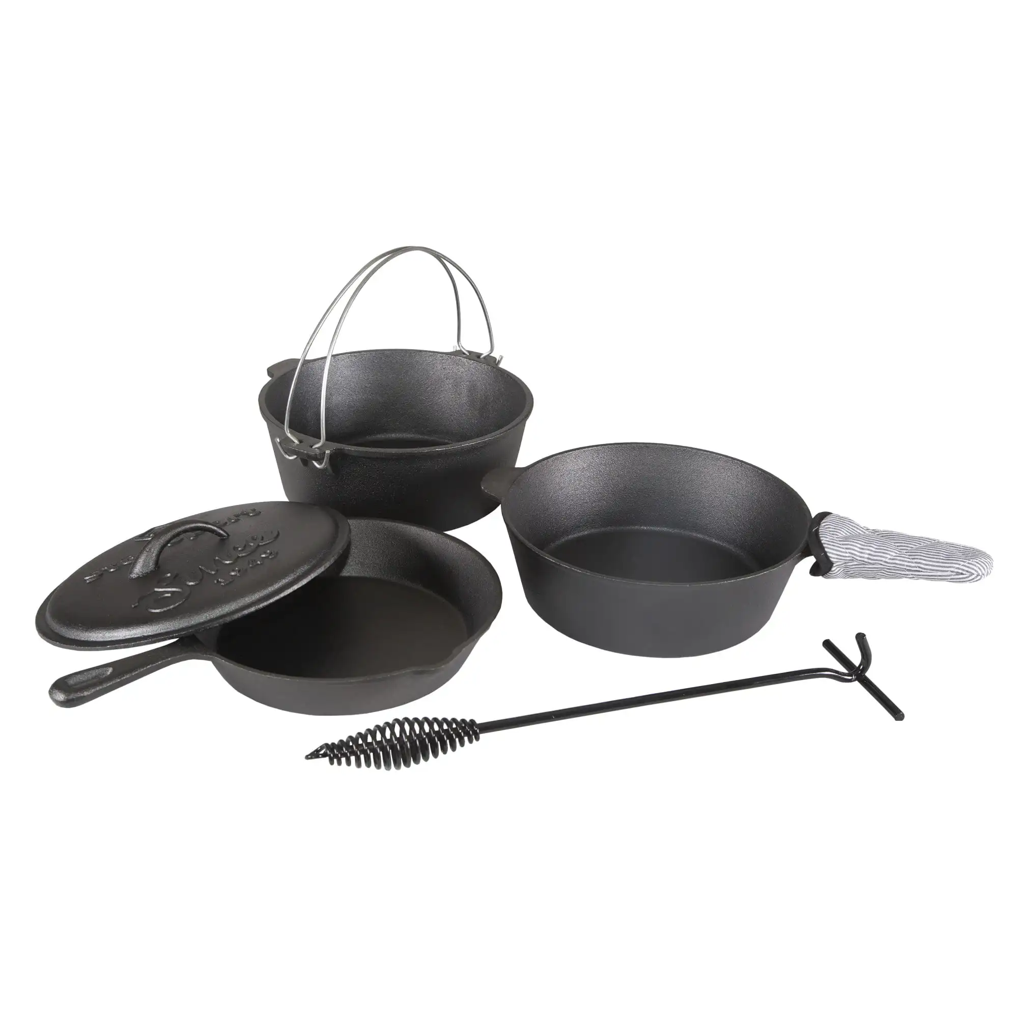 

6 Pieces Cast Iron Camping Mess Kits