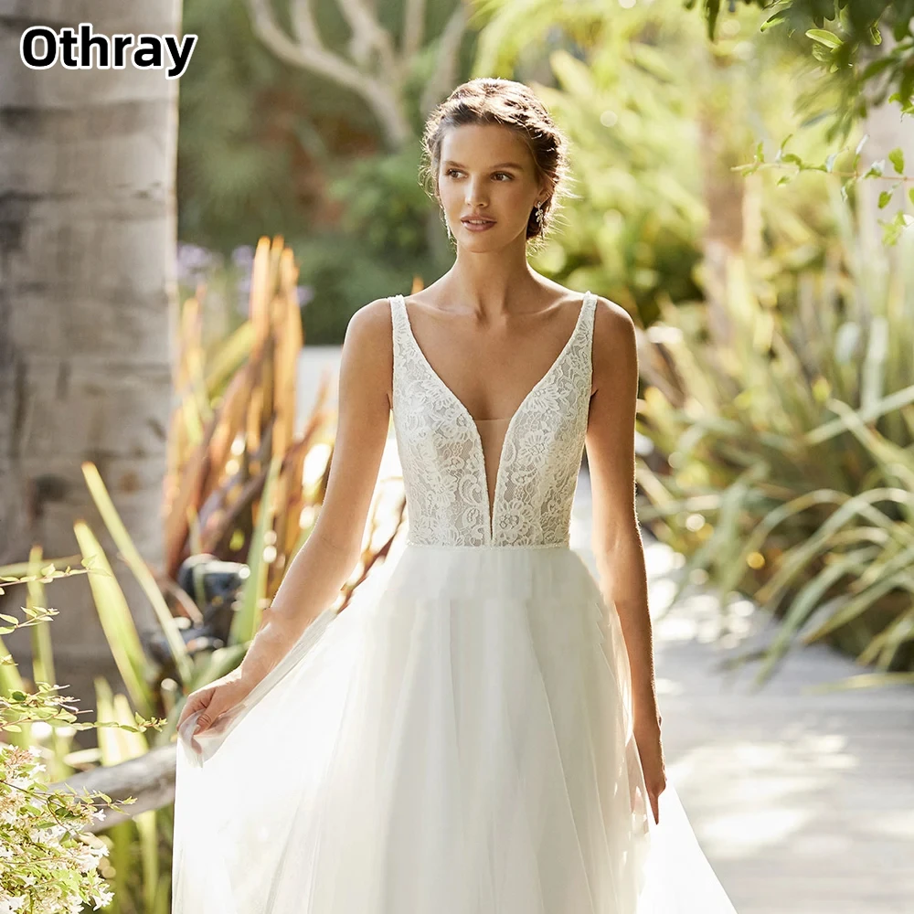 Богемное кружевное свадебное платье Othray сексуальное мягкое Тюлевое без рукавов