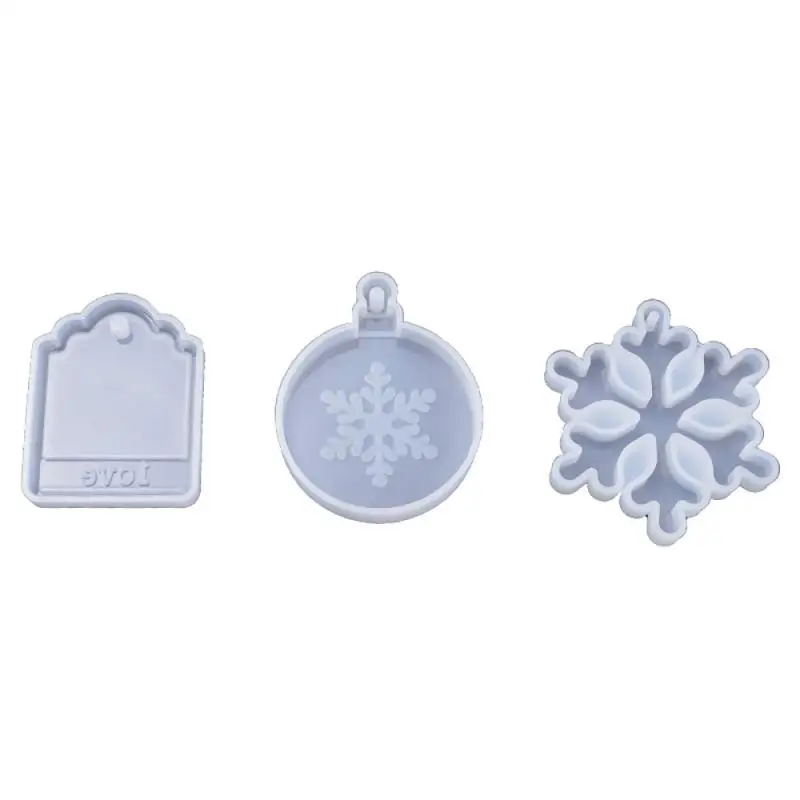 

DIY Crystal Epoxy Mold Christmas Tree Round Snowflake LOVE Pendant Keychain Listing Jewelry Silicone Mold Pendant