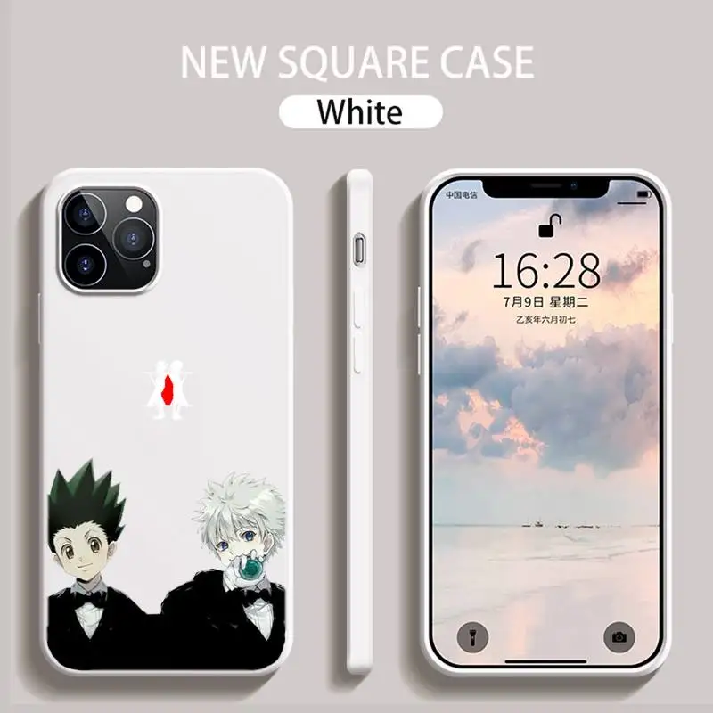 

Hunter X Hunter Anime Phone Case White Candy Color for iPhone 6 7 8 11 12 s mini pro X XS XR MAX Plus