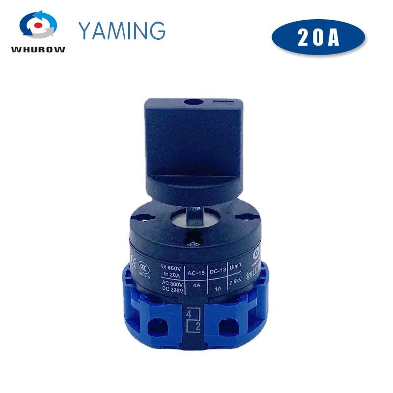 Выключаемый одноуровневый 2-позиционный 4-контактный Стандартный фотографический/1 Переключатель 20 А 690 В переключатель поворотный кулачковый переключатель