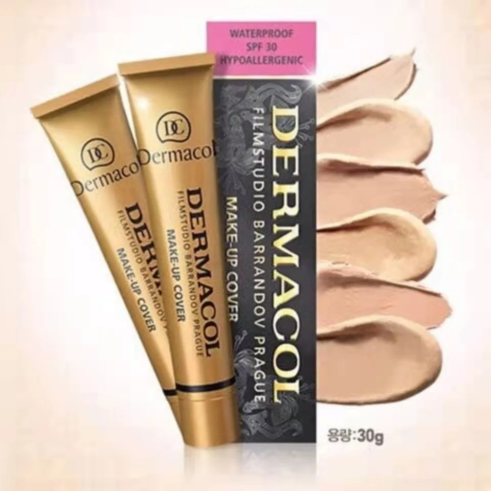 

Чехол для макияжа Dermacol, новинка, аутентичный праймер 30 г, консилер, основа, профессиональный макияж для лица