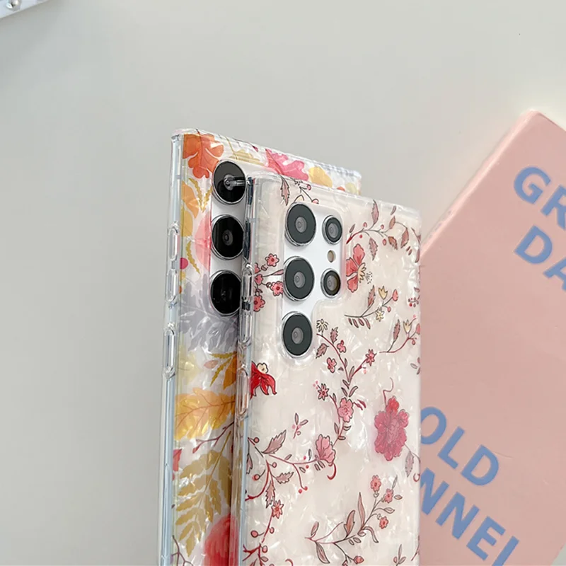 Чехол с рисунком диких цветов Мягкий защитный чехол в стиле ретро подходит для