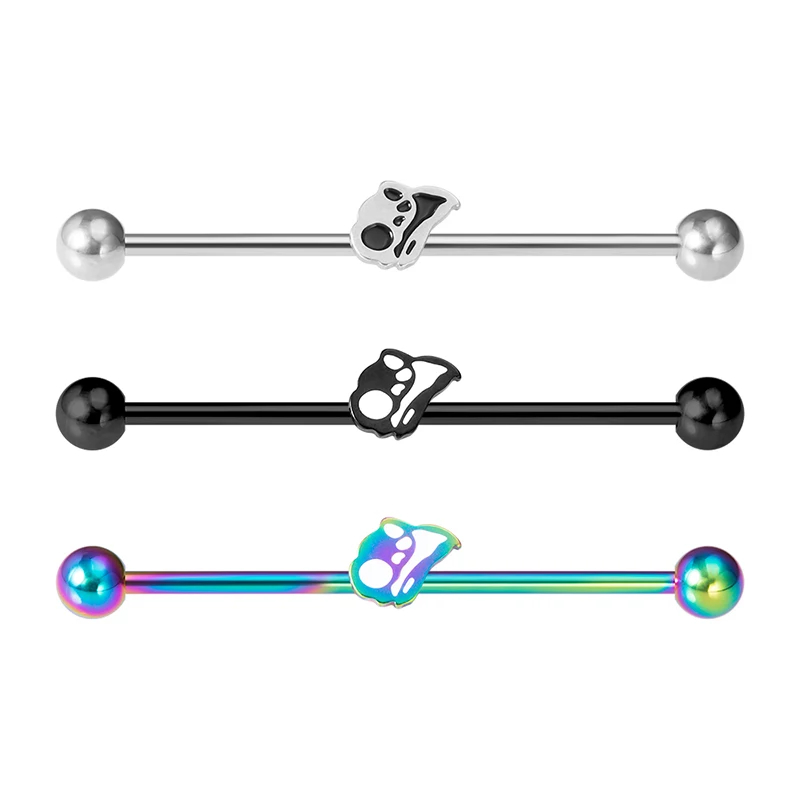 1 шт. череп орла промышленное кольцо со штангой ювелирные изделия для пирсинга