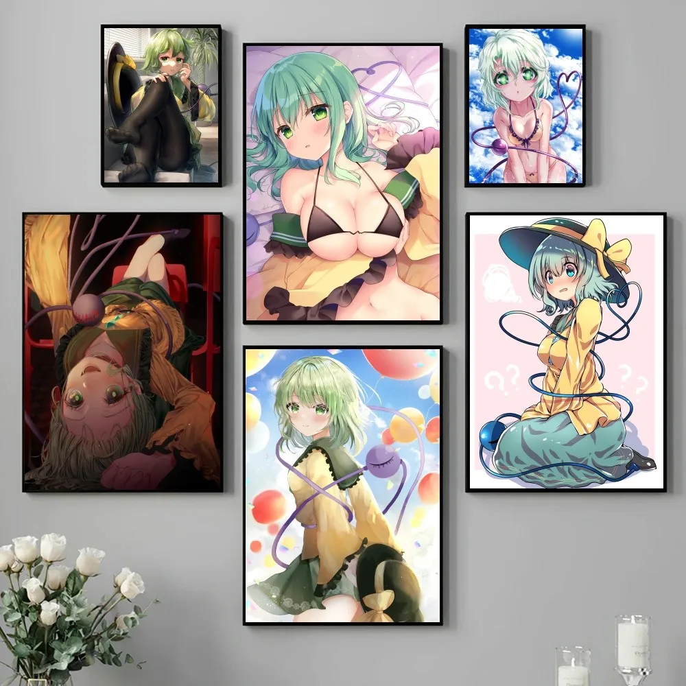 Плакат Touhou Project Komeiji Koishi-Аниме Девушка С Бумажным Принтом Художественный Декор