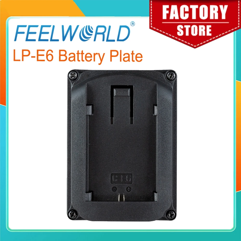 

Canon LP-E6 Battery Plate for Camera Field Monitor Feelworld F570 T7 T756 FW703 FW760 FW759 A737 Etc Video Camera Monitors