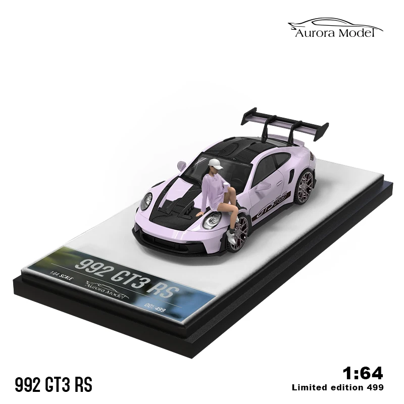 Модель Aurora 1:64 911 992 GT3 RS Ice Berry окрашенная порошковой фигуркой модель из сплава