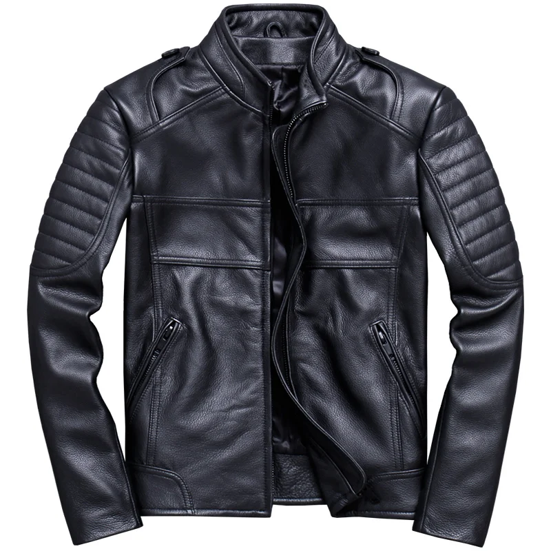 

Aoottii Spring Autumn 100% Genuine Leather Jacket Men Winter Clothes 2022 Streetwear Moto Biker Natural Real Cow Leather Coa
