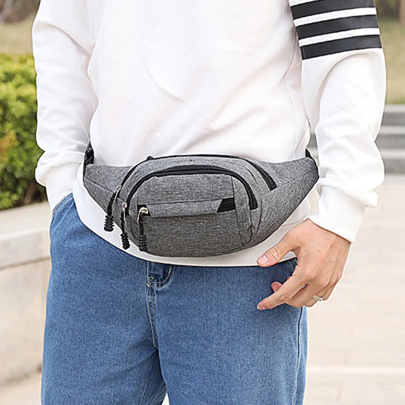 New Large Capacity Waist Bag For Men Multi-Function Fanny Packs Outdoor Shoulder Bag Sports Chest Bag Male Phone Belt Pouch
