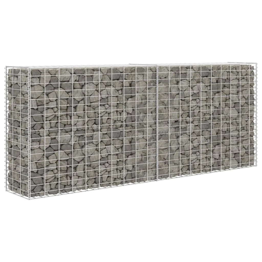 

Gabion Basket, Galvanised Steel Outdoor Privacy Screen, Garden Decoration 85x30x200 cm