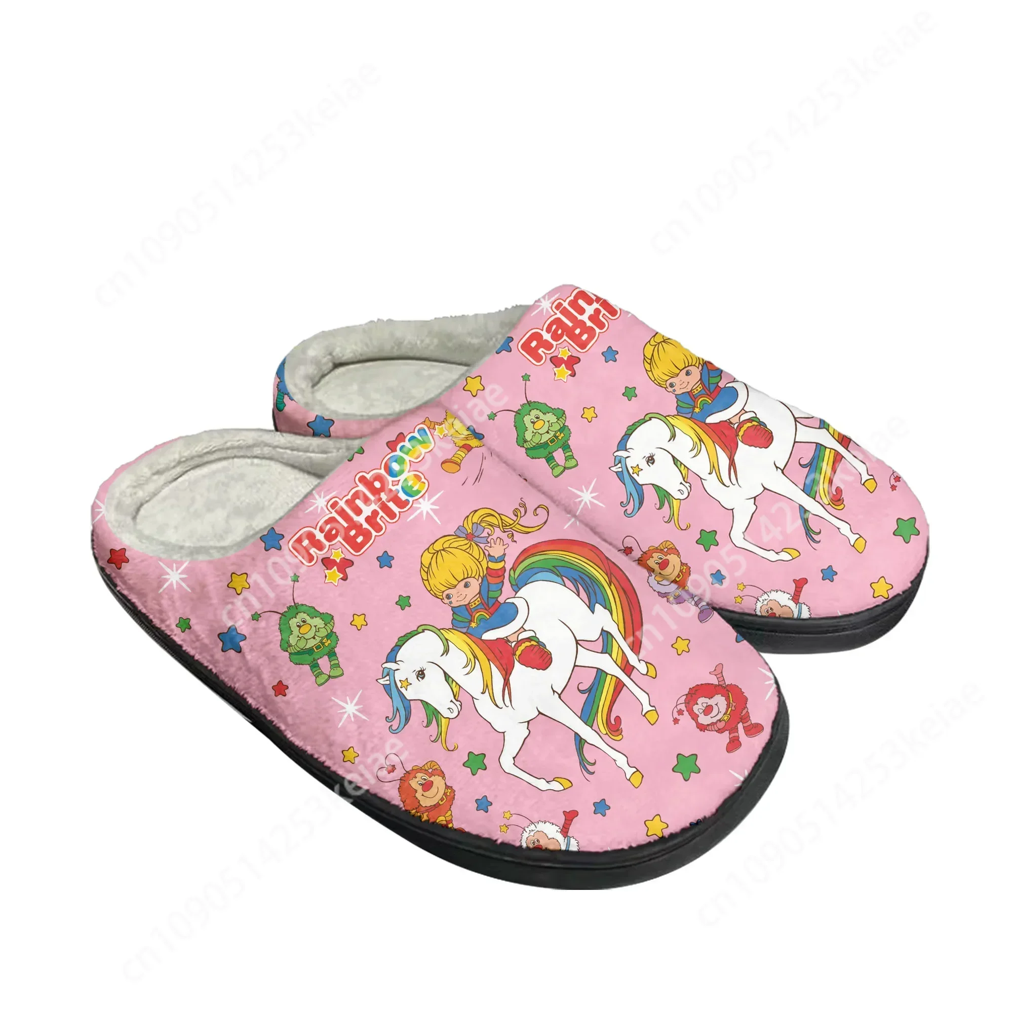 Домашние хлопковые тапочки Brite мужские и женские радужные плюшевые повседневные