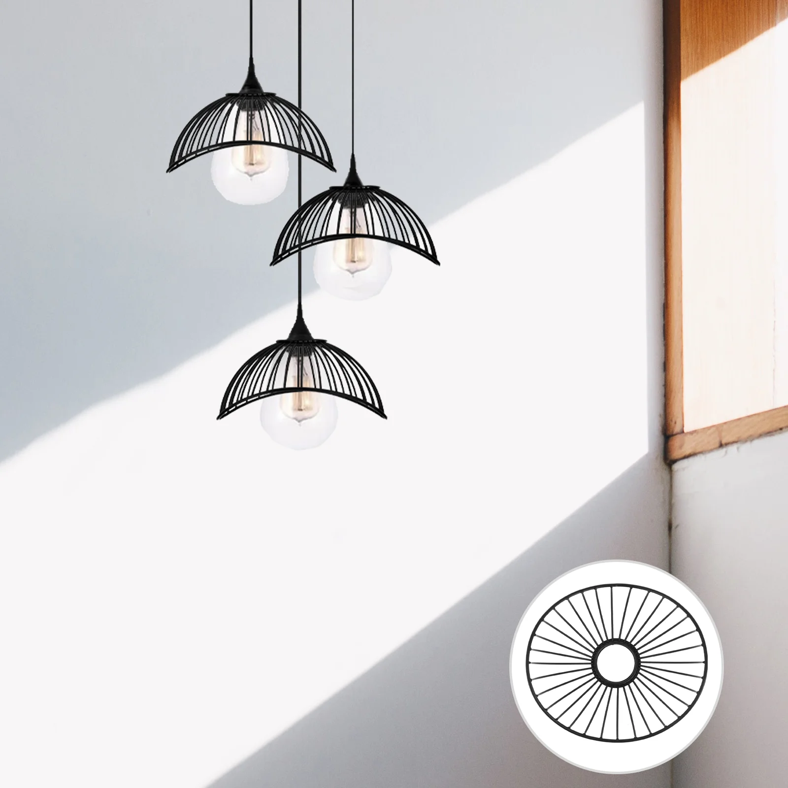 

Lamp Metal Shade Light Lampshade Pendant Hollow Ceiling Cage Guard Replacement Cover Lampshde Covers Bulb Fixtures Vintage