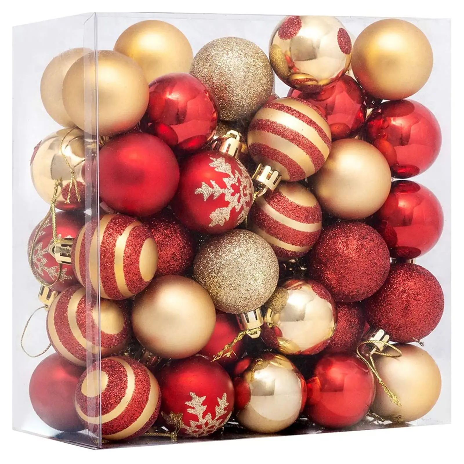 

50 шт. 4 см рождественские украшения для шаров, прочные с изысканным внешним видом, идеально подходят для праздничной атмосферы, праздника, свадебной вечеринки
