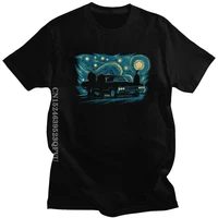 classic starry night supernatural t shirts streetwear men winchester bros t shirts printed tee tops pure cotton slim fit tshirts