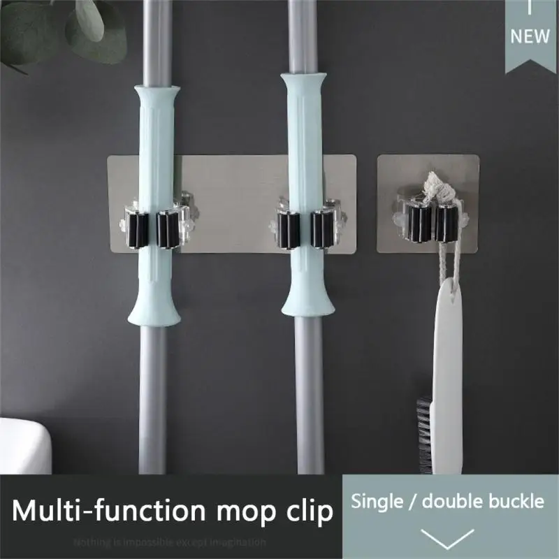 

Mop Hook Non Marking Non Punching Mop Clip Non Marking Adhesive Hook Available For Home Storage In The Bathroom And Kitchen
