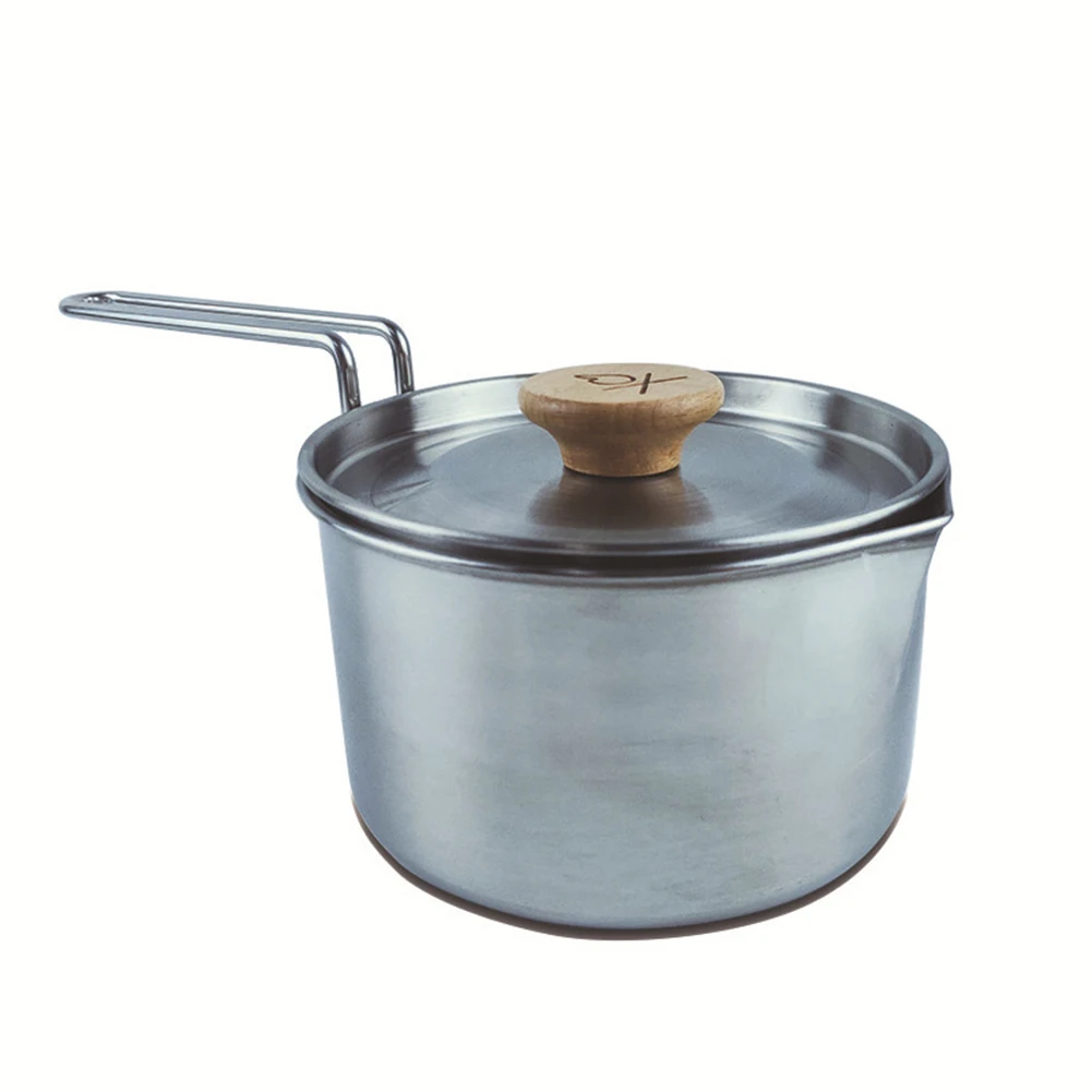 

Durable New Pot Pot Fishing Foldable High Quality Kettle Mesh Bag Outdoor Portable Pot Silvery Stainless Steel
