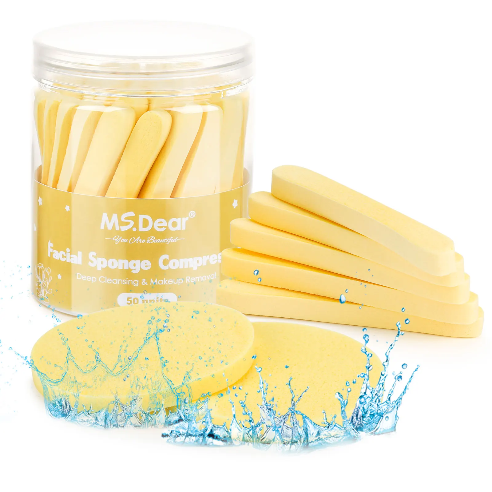 

50Pcs Cosmetic Puff Compressed Cleaning Sponge Facial Clean Washing Pad Sponge Face Care Cleansing Makeup Remover Tools Beauty