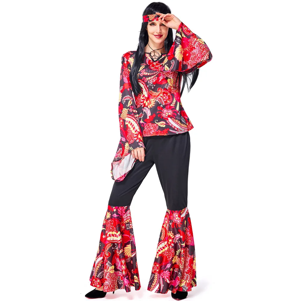 

Women Hippie Costume Cosplay Carnival Performance Party Dress Up