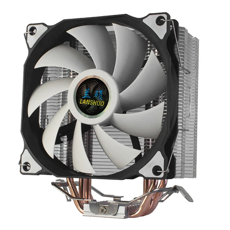 

LANSHUO 12Cm CPU Cooler 4 Copper Tube Silent No Lamp LGA 2011 Desktop Board Air-Cooled I3I5 CPU Cooler For /AMD