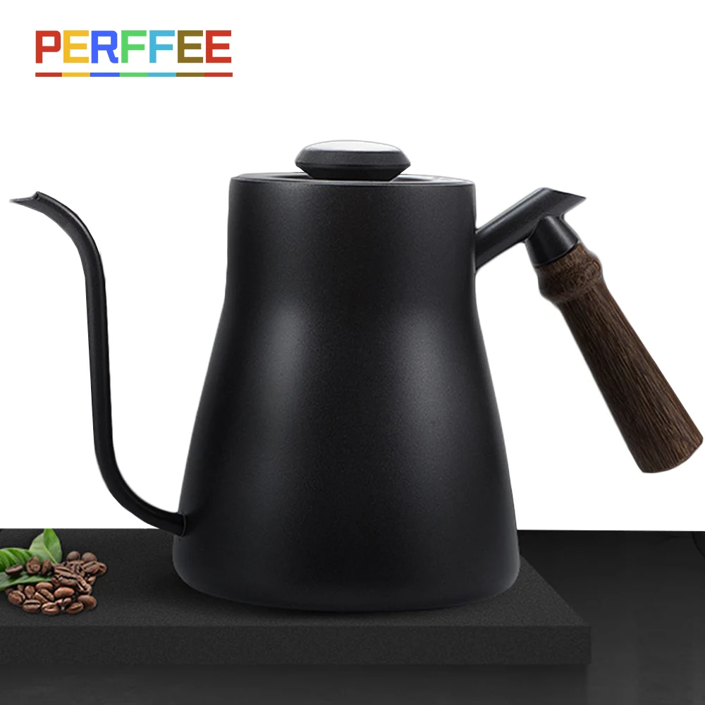 

Non-stick Stainless Steel Gooseneck Thin Mouth Coffee Pot Hand Drip Kettle Pour Over Coffee Kettle Tea Pot 350/500/600/850ML