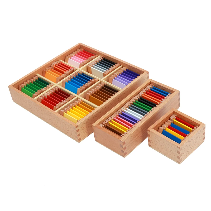 

ADENA Монтессори сенсорный материал обучающий цветной планшет коробка 1/2/3 деревянные дошкольные Обучающие Детские игрушки подарок