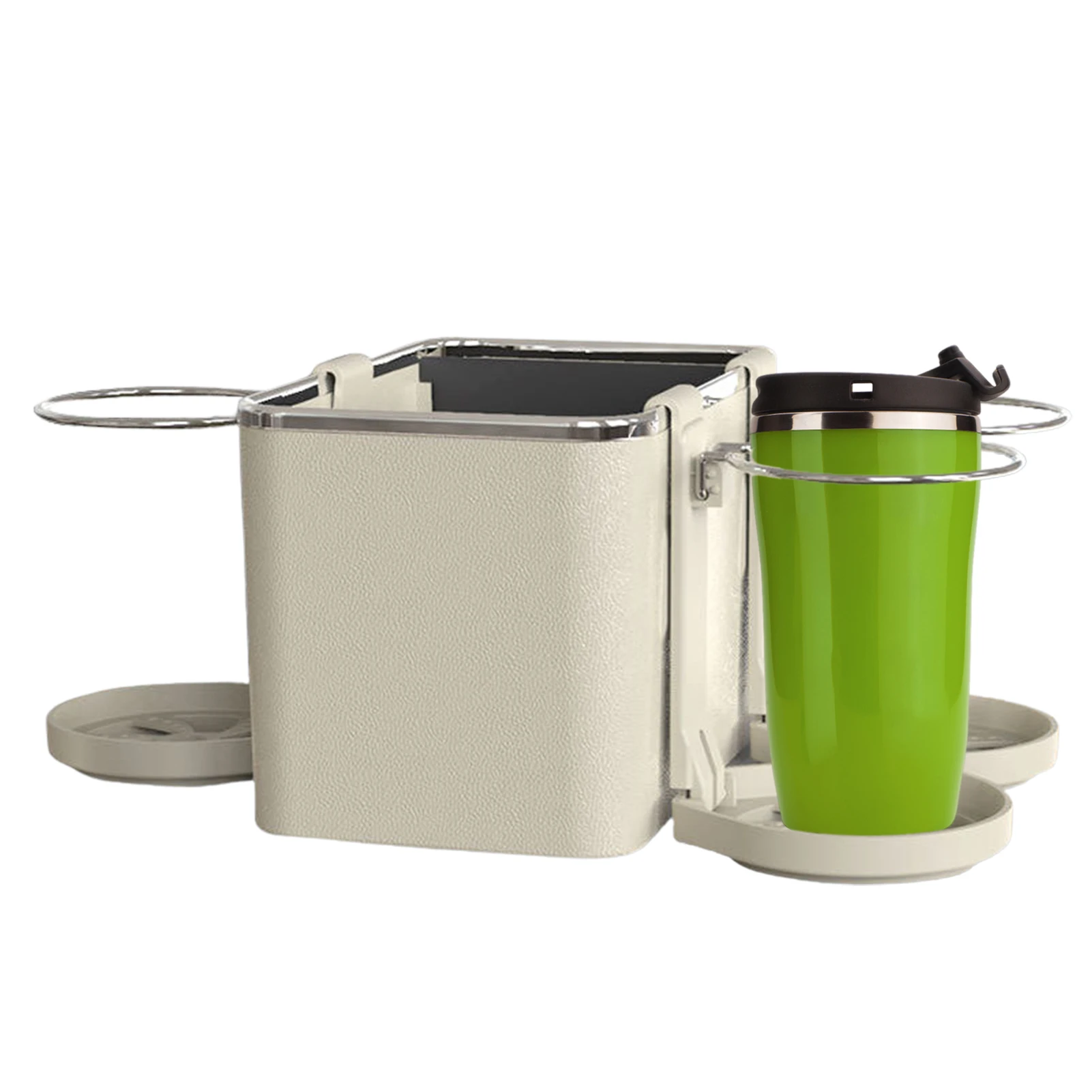 

Автомобильный органайзер для консоли с подстаканниками, автомобильный подлокотник, коробка для хранения с 2 подставками для напитков, авто...