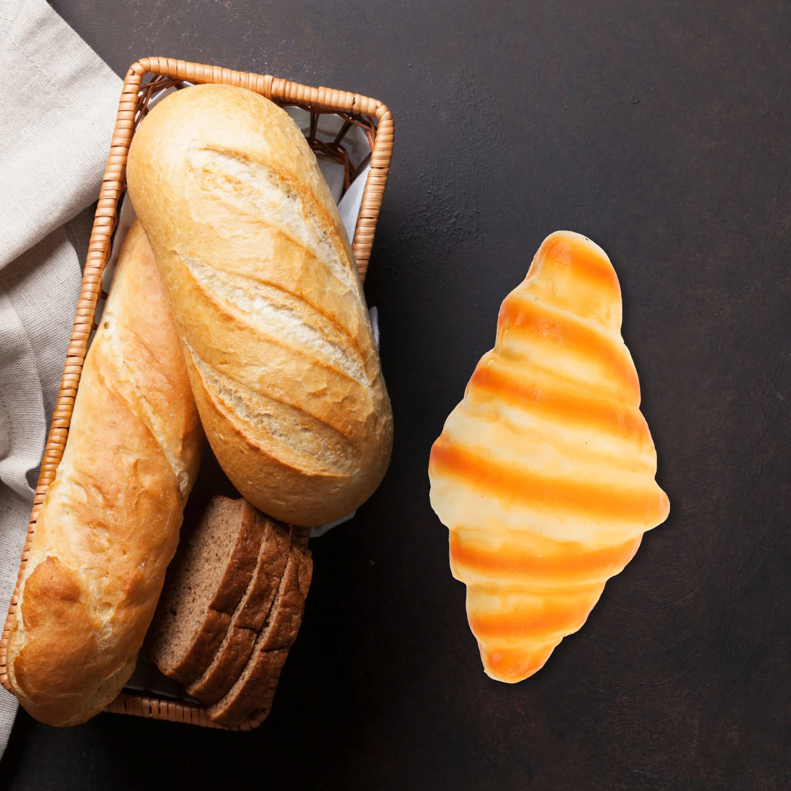 

Simulated Bread Decor Artificial Bread Model Fake Bread Photo Prop Decorative Bread Prop