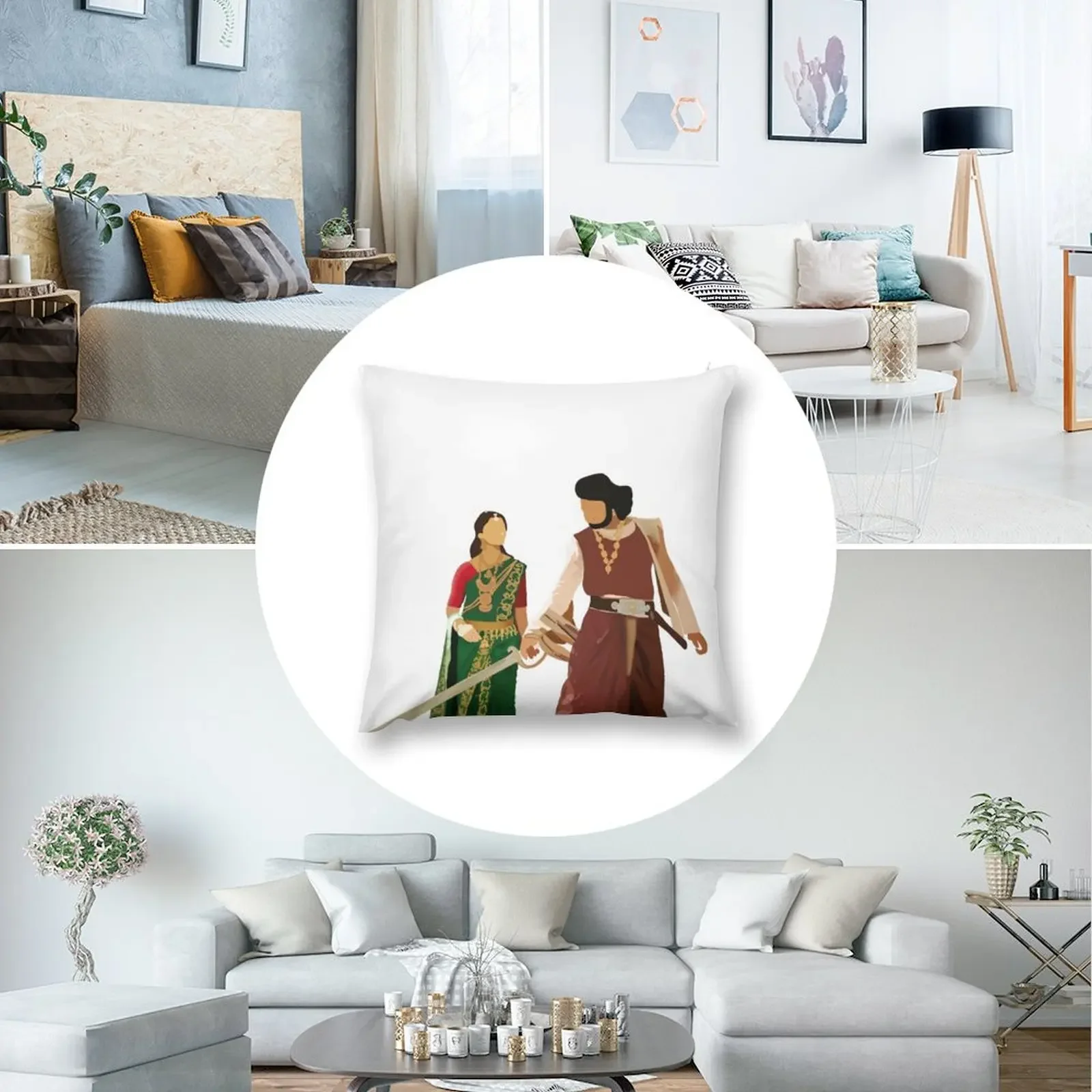 Baah Voi 2/Prabhas и Anushka) Декоративная подушка Диванная Наволочки для подушек Подушка