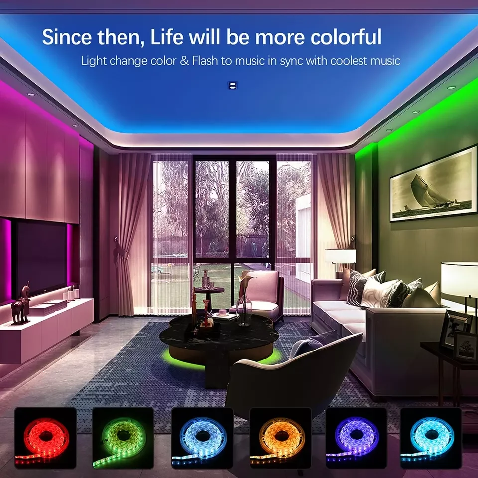USB TV Strip светильник Smart RGB светодиодный SMD5050 30 светодиодов/м