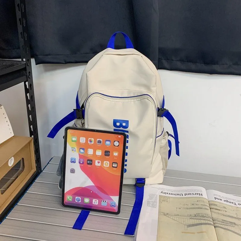 Fashion Women's Large Capacity Backpack Waterproof Nylon Travel Bag For Teen Girl College Student Men's School Laptop Bag