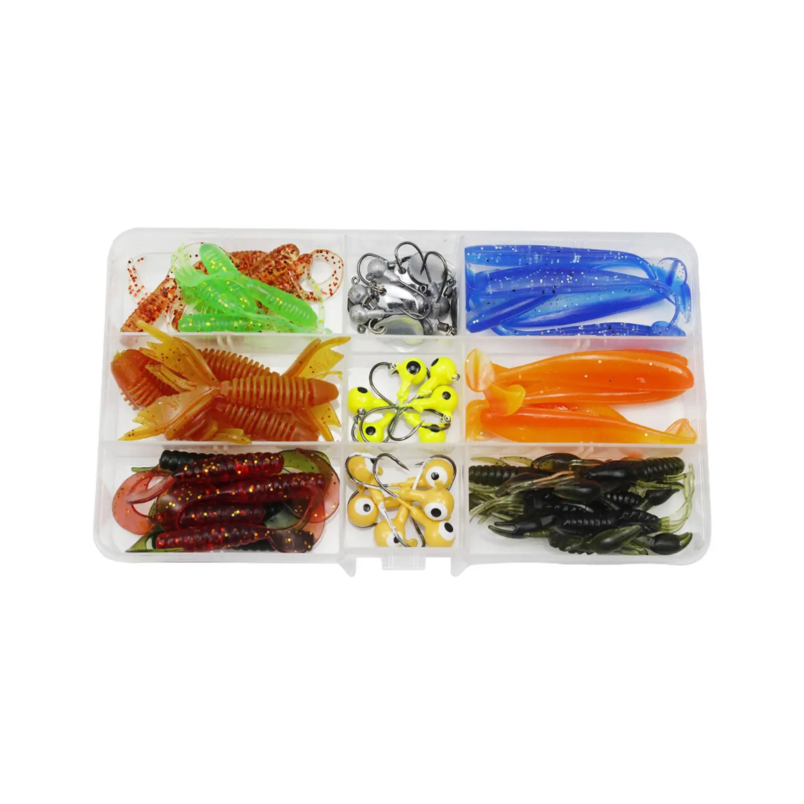 

59 штук рыболовные приманки набор практичный морской легкий рыболовные крючки