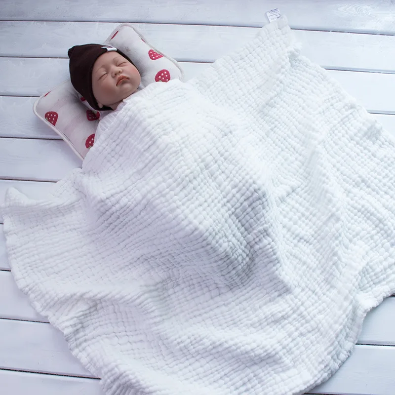 

Baby Pure Cotton Six Layer Bath Towel Gauze Thin Quilt Children's Towel Muslin Baby Blanket Comforter Items