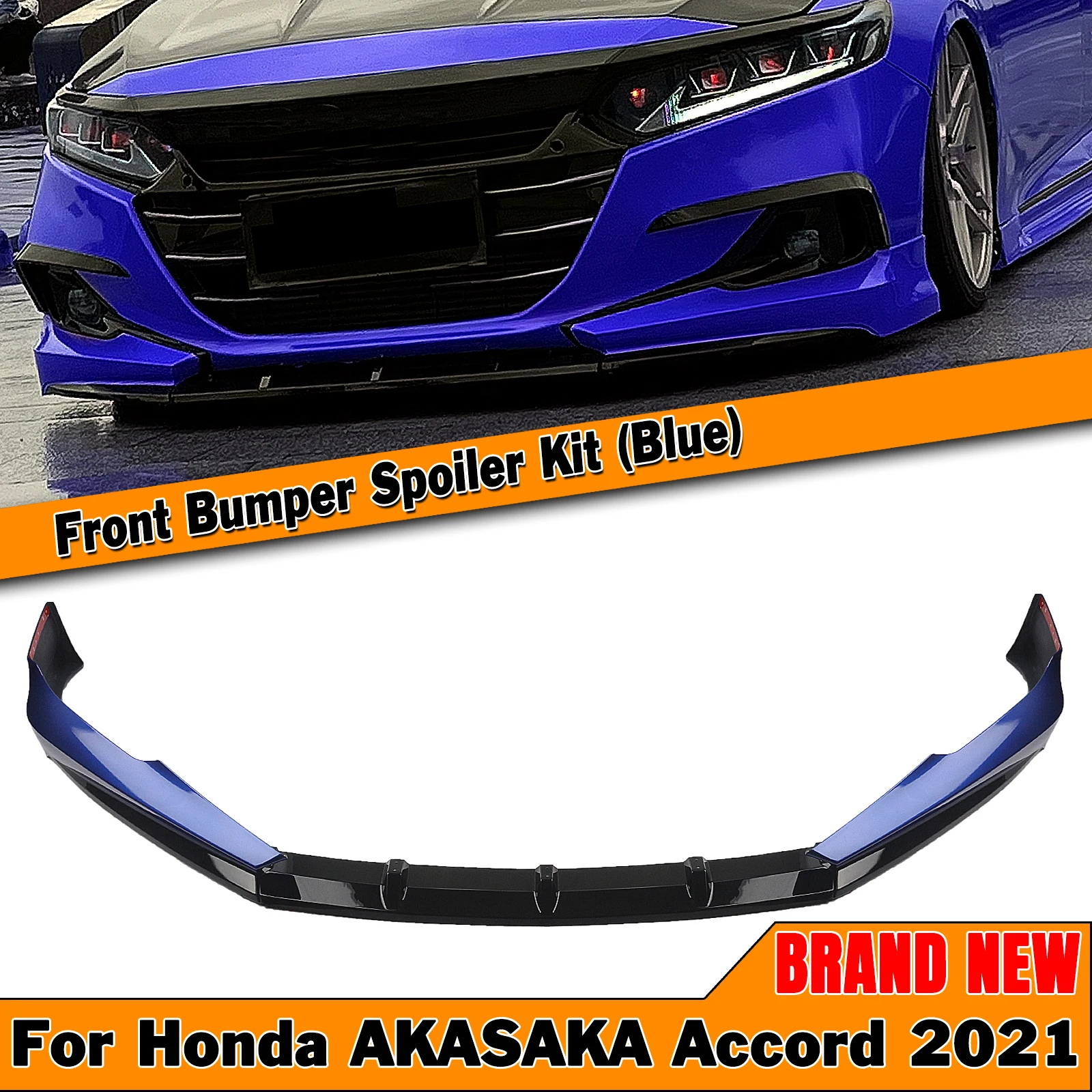 

Спойлер для переднего бампера автомобиля, нижнее лезвие и боковой разветвитель, угловая крышка крышки, крышка утюжка для Honda Accord 2021-2022 AKASAKA